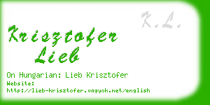 krisztofer lieb business card